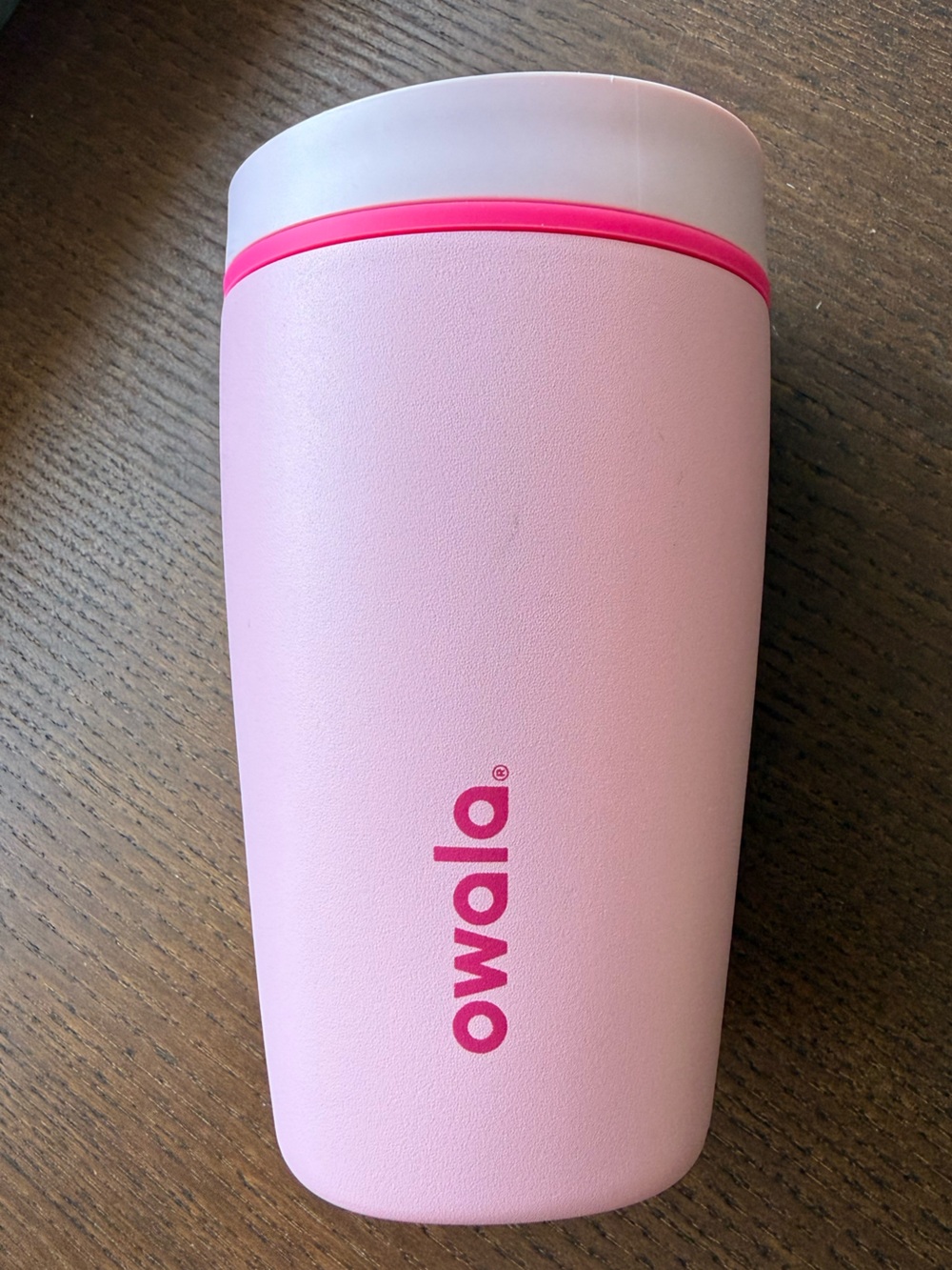 Owala Stainless Steel SmoothSip Slider Travel Mug - Pink (Pucker Up) 12oz